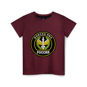 Детская футболка хлопок с принтом ПВО в Санкт-Петербурге, 100% хлопок | круглый вырез горловины, полуприлегающий силуэт, длина до линии бедер | армейские | войска пво | пво | россия | силовые структуры