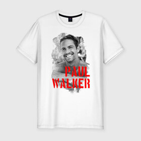 Мужская футболка премиум с принтом Paul Walker в Санкт-Петербурге, 92% хлопок, 8% лайкра | приталенный силуэт, круглый вырез ворота, длина до линии бедра, короткий рукав | forsage | paul walker | the fast and the furious | актер | знаменитые личности