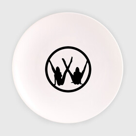 Тарелка 3D с принтом Две девушки значок в Санкт-Петербурге, фарфор | диаметр - 210 мм
диаметр для нанесения принта - 120 мм | девушки | логотип | фольксваген