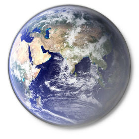 Значок с принтом Планета земля в Санкт-Петербурге,  металл | круглая форма, металлическая застежка в виде булавки | Тематика изображения на принте: вид с космоса | земля | наша планета | планета | планета земля