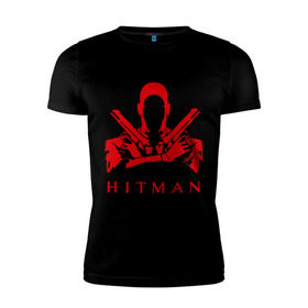 Мужская футболка премиум с принтом Hitman красный в Санкт-Петербурге, 92% хлопок, 8% лайкра | приталенный силуэт, круглый вырез ворота, длина до линии бедра, короткий рукав | hitman | хитман