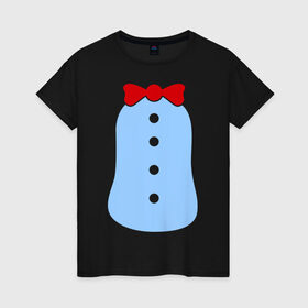 Женская футболка хлопок с принтом Костюм Пингвина в Санкт-Петербурге, 100% хлопок | прямой крой, круглый вырез горловины, длина до линии бедер, слегка спущенное плечо | костюм | костюм пингвина | праздник