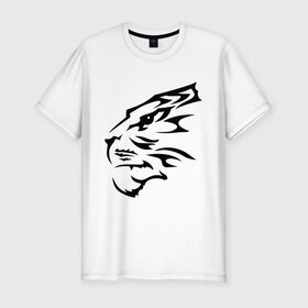 Мужская футболка премиум с принтом Тигр узор в Санкт-Петербурге, 92% хлопок, 8% лайкра | приталенный силуэт, круглый вырез ворота, длина до линии бедра, короткий рукав | животные | прикольные картинки | тату | тигр | тигр узор | узор