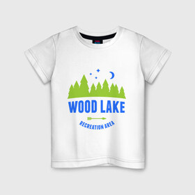 Детская футболка хлопок с принтом Лес - территория отдыха в Санкт-Петербурге, 100% хлопок | круглый вырез горловины, полуприлегающий силуэт, длина до линии бедер | лес | лес   территория отдыха | разное | туристические