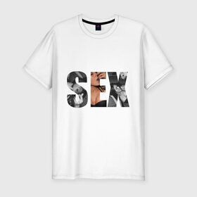 Мужская футболка премиум с принтом Sex girl в Санкт-Петербурге, 92% хлопок, 8% лайкра | приталенный силуэт, круглый вырез ворота, длина до линии бедра, короткий рукав | девушки | любовь | развлечения | удовольствия