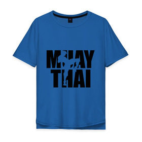 Мужская футболка хлопок Oversize с принтом Muay thai (Тайский бокс) в Санкт-Петербурге, 100% хлопок | свободный крой, круглый ворот, “спинка” длиннее передней части | Тематика изображения на принте: 