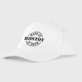 Детская бейсболка с принтом Made in Rostov (сделано в Ростове) в Санкт-Петербурге, 100% хлопок | классический козырек, металлическая застежка-регулятор размера | Тематика изображения на принте: made in rostov | регионы россии | ростовская область | сделано в ростове