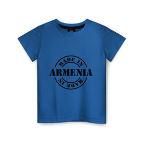 Детская футболка хлопок с принтом Made in Armenia (сделано в Армении) в Санкт-Петербурге, 100% хлопок | круглый вырез горловины, полуприлегающий силуэт, длина до линии бедер | Тематика изображения на принте: made in armenia | армения | сделано в армении | туристические