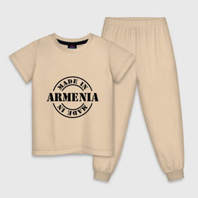 Детская пижама хлопок с принтом Made in Armenia (сделано в Армении) в Санкт-Петербурге, 100% хлопок |  брюки и футболка прямого кроя, без карманов, на брюках мягкая резинка на поясе и по низу штанин
 | made in armenia | армения | сделано в армении | туристические