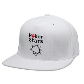 Кепка снепбек с прямым козырьком с принтом Poker Stars в Санкт-Петербурге, хлопок 100% |  | pokerstars