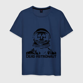 Мужская футболка хлопок с принтом Dead Astronaut (мертвый астронавт) в Санкт-Петербурге, 100% хлопок | прямой крой, круглый вырез горловины, длина до линии бедер, слегка спущенное плечо. | dead astronaut | dead astronaut (мертвый астронавт) | кости | мертвый астронавт | череп | черепок