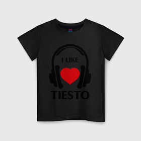 Детская футболка хлопок с принтом Мне нравится Tiesto в Санкт-Петербурге, 100% хлопок | круглый вырез горловины, полуприлегающий силуэт, длина до линии бедер | dj | rnb | к сердцу | клубная музыка | клубные | любовь к музыка | мне нравится | мне нравится tiesto | музыка