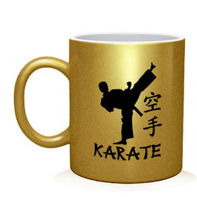 Кружка с принтом Karate (Карате) в Санкт-Петербурге, керамика | объем — 330 мл, диаметр — 80 мм. Принт наносится на бока кружки, можно сделать два разных изображения | karate | единоборства | карате | спорт