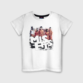 Детская футболка хлопок с принтом MisFits в Санкт-Петербурге, 100% хлопок | круглый вырез горловины, полуприлегающий силуэт, длина до линии бедер | Тематика изображения на принте: 