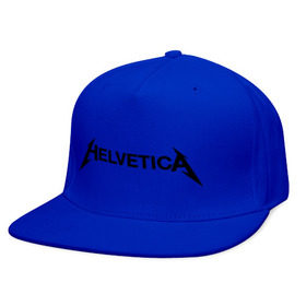 Кепка снепбек с прямым козырьком с принтом Helvetica Metallica в Санкт-Петербурге, хлопок 100% |  | helvetica metallica | антибренд