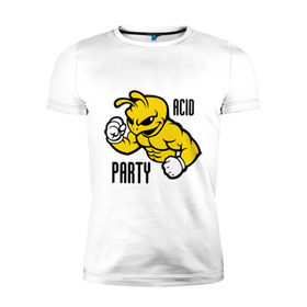 Мужская футболка премиум с принтом Acid party в Санкт-Петербурге, 92% хлопок, 8% лайкра | приталенный силуэт, круглый вырез ворота, длина до линии бедра, короткий рукав | acid party | dj 
 клубная музыка | rnb | клубные