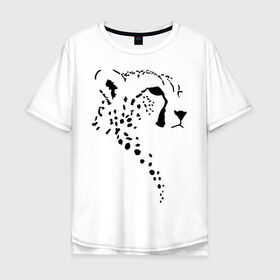 Мужская футболка хлопок Oversize с принтом Гепард в Санкт-Петербурге, 100% хлопок | свободный крой, круглый ворот, “спинка” длиннее передней части | гепард | дикие | животные | киска | кошки