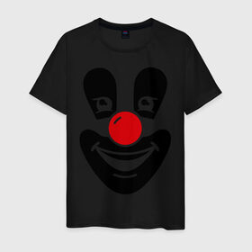 Мужская футболка хлопок с принтом Веселый клоун в Санкт-Петербурге, 100% хлопок | прямой крой, круглый вырез горловины, длина до линии бедер, слегка спущенное плечо. | веселый клоун | клоун | маска | позитив и смайлы | прикольные картинки | цирк