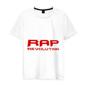 Мужская футболка хлопок с принтом Rap revolution в Санкт-Петербурге, 100% хлопок | прямой крой, круглый вырез горловины, длина до линии бедер, слегка спущенное плечо. | rap | rap revolution