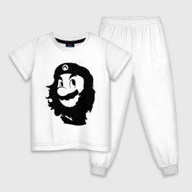 Детская пижама хлопок с принтом Che Mario в Санкт-Петербурге, 100% хлопок |  брюки и футболка прямого кроя, без карманов, на брюках мягкая резинка на поясе и по низу штанин
 | nintendo | марио | нинтендо | че гевара