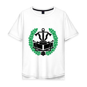 Мужская футболка хлопок Oversize с принтом Символ инженерных войск в Санкт-Петербурге, 100% хлопок | свободный крой, круглый ворот, “спинка” длиннее передней части | армия | ив | инженерные войска | инженеры | нашивка | силовые структуры | символ