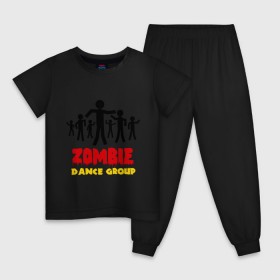 Детская пижама хлопок с принтом Zombie dance group в Санкт-Петербурге, 100% хлопок |  брюки и футболка прямого кроя, без карманов, на брюках мягкая резинка на поясе и по низу штанин
 | dj | rnb | zombie dance group | зомби танцевальная группа | клубные | мертвецы | танцы
