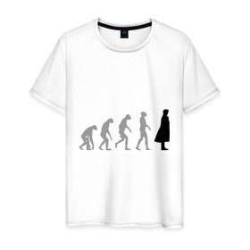 Мужская футболка хлопок с принтом Sherlock evolution в Санкт-Петербурге, 100% хлопок | прямой крой, круглый вырез горловины, длина до линии бедер, слегка спущенное плечо. | sherlock evolution | кино | мультфильмы и тв 
 шерлок холмс | сыщик | холмс