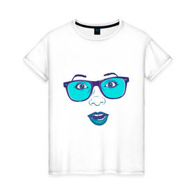 Женская футболка хлопок с принтом Гламур в Санкт-Петербурге, 100% хлопок | прямой крой, круглый вырез горловины, длина до линии бедер, слегка спущенное плечо | 