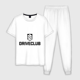 Мужская пижама хлопок с принтом Drive club в Санкт-Петербурге, 100% хлопок | брюки и футболка прямого кроя, без карманов, на брюках мягкая резинка на поясе и по низу штанин
 | drive club | гонки