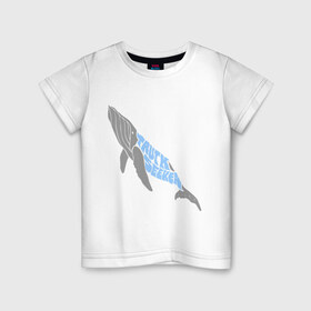 Детская футболка хлопок с принтом Искатель истины в Санкт-Петербурге, 100% хлопок | круглый вырез горловины, полуприлегающий силуэт, длина до линии бедер | животные | искатель истины | кит | море | прикольные картинки