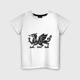 Детская футболка хлопок с принтом Мифический дракон в Санкт-Петербурге, 100% хлопок | круглый вырез горловины, полуприлегающий силуэт, длина до линии бедер | дракон | категория | мифический дракон | монстры | привидения и дьяволы