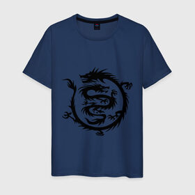 Мужская футболка хлопок с принтом Двойной дракон в Санкт-Петербурге, 100% хлопок | прямой крой, круглый вырез горловины, длина до линии бедер, слегка спущенное плечо. | двойной дракон | дракон | монстры | привидения и дьяволы | прикольные картинки