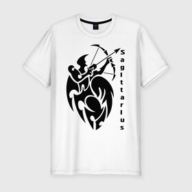 Мужская футболка премиум с принтом Стрелец в Санкт-Петербурге, 92% хлопок, 8% лайкра | приталенный силуэт, круглый вырез ворота, длина до линии бедра, короткий рукав | 