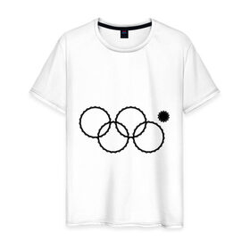 Мужская футболка хлопок с принтом Нераскрывшееся кольцо в Санкт-Петербурге, 100% хлопок | прямой крой, круглый вырез горловины, длина до линии бедер, слегка спущенное плечо. | Тематика изображения на принте: 
