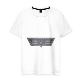 Мужская футболка хлопок с принтом EVE online в Санкт-Петербурге, 100% хлопок | прямой крой, круглый вырез горловины, длина до линии бедер, слегка спущенное плечо. | eve online | игры