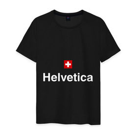 Мужская футболка хлопок с принтом Helvetica Type в Санкт-Петербурге, 100% хлопок | прямой крой, круглый вырез горловины, длина до линии бедер, слегка спущенное плечо. | Тематика изображения на принте: helvetica type | профессии | разное