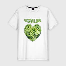 Мужская футболка премиум с принтом Вегетарианцы - Я никого не ем! в Санкт-Петербурге, 92% хлопок, 8% лайкра | приталенный силуэт, круглый вырез ворота, длина до линии бедра, короткий рукав | vegan | вегетарианцы | капуста | луг | овощи | я никого не ем | яблоко