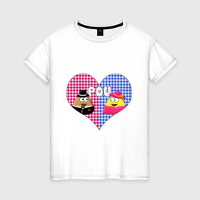 Женская футболка хлопок с принтом Pou в Санкт-Петербурге, 100% хлопок | прямой крой, круглый вырез горловины, длина до линии бедер, слегка спущенное плечо | pou | игры | мобильные игры | поу