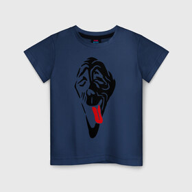 Детская футболка хлопок с принтом What`s up в Санкт-Петербурге, 100% хлопок | круглый вырез горловины, полуприлегающий силуэт, длина до линии бедер | whats up | кино | крик | маска | позитив | прикольные картинки | смайлы | язык