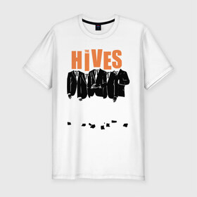 Мужская футболка премиум с принтом The Hives (пиджаки) в Санкт-Петербурге, 92% хлопок, 8% лайкра | приталенный силуэт, круглый вырез ворота, длина до линии бедра, короткий рукав | kubana 2014 | the hives | альтернатива | кубана 2014 | музыка | рок | с группами | фестиваль