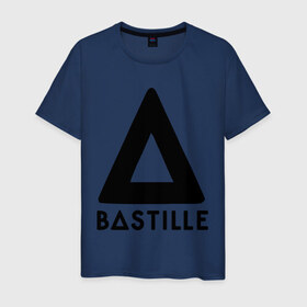 Мужская футболка хлопок с принтом Bastille в Санкт-Петербурге, 100% хлопок | прямой крой, круглый вырез горловины, длина до линии бедер, слегка спущенное плечо. | bastille | kubana | rock | кубана | музыка | подарок | рок | треугольник