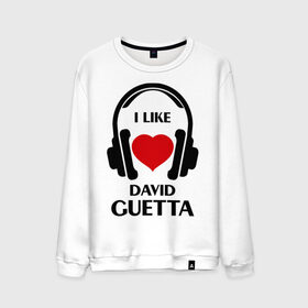 Мужской свитшот хлопок с принтом Мне нравится David Guetta в Санкт-Петербурге, 100% хлопок |  | david guetta | dj | rnb | клубные | мне нравится | музыка | сердечко