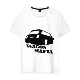 Мужская футболка хлопок с принтом WAGON MAFIA в Санкт-Петербурге, 100% хлопок | прямой крой, круглый вырез горловины, длина до линии бедер, слегка спущенное плечо. | дрифт