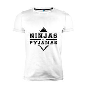 Мужская футболка премиум с принтом Ninjas In Pyjamas в Санкт-Петербурге, 92% хлопок, 8% лайкра | приталенный силуэт, круглый вырез ворота, длина до линии бедра, короткий рукав | nip