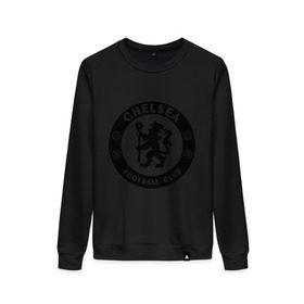 Женский свитшот хлопок с принтом Chelsea logo в Санкт-Петербурге, 100% хлопок | прямой крой, круглый вырез, на манжетах и по низу широкая трикотажная резинка  | 1905 | chelsea | chelsea logo | fc | footbal club | лого | логотип | спорт | футбол | футбольный клуб | челси