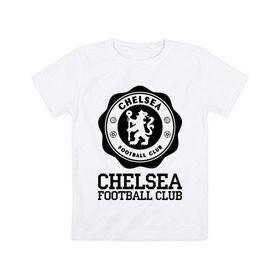 Детская футболка хлопок с принтом Chelsea FC в Санкт-Петербурге, 100% хлопок | круглый вырез горловины, полуприлегающий силуэт, длина до линии бедер | 1905 | chelsea | chelsea logo | fc | footbal club | лого | логотип | спорт | футбол | футбольный клуб | челси