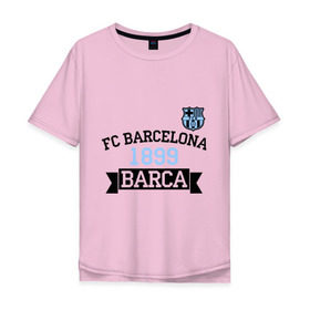 Мужская футболка хлопок Oversize с принтом Barca в Санкт-Петербурге, 100% хлопок | свободный крой, круглый ворот, “спинка” длиннее передней части | barcelona | fc | fc barcelona | footbal club | барселона | лого | логотип | спорт | футбол | футбольный клуб