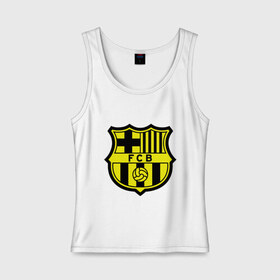 Женская майка хлопок с принтом Barcelona logo в Санкт-Петербурге, 95% хлопок, 5% эластан |  | barcelona | fc | fc barcelona | footbal club | барселона | лого | логотип | спорт | футбол | футбольный клуб