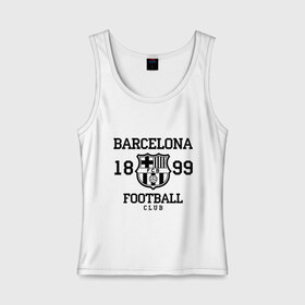 Женская майка хлопок с принтом Barcelona 1899 в Санкт-Петербурге, 95% хлопок, 5% эластан |  | Тематика изображения на принте: barcelona | fc | fc barcelona | footbal club | барселона | лого | логотип | спорт | футбол | футбольный клуб