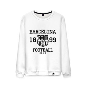 Мужской свитшот хлопок с принтом Barcelona 1899 в Санкт-Петербурге, 100% хлопок |  | barcelona | fc | fc barcelona | footbal club | барселона | лого | логотип | спорт | футбол | футбольный клуб